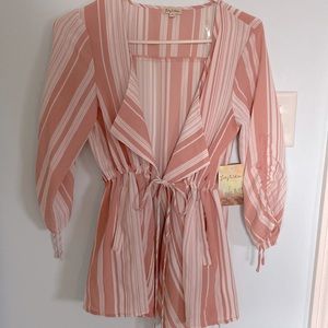 Lily White wrap blouse, with pockets